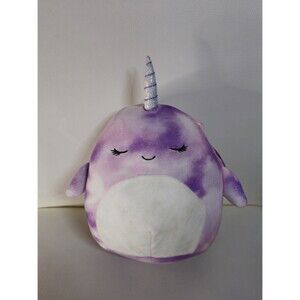 Squishmallow 5” Nabila the Purple Narwhal Plush Stuffed Animal Kellytoy Easter
